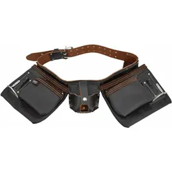 AW Tools, Werkzeugkoffer, professioneller Monteurgürtel 11 ebene Taschen Black Line