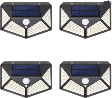 Inspire Essentials SolarGuard Ultra 100 LED Motion Sensor Flood Light Outdoor Solar Security Spot 4pcs