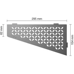 Schlüter Systems SHELF-E-S3 Wand-Ablagesystem Floral Aluminium TSG - strukturbeschichtet grau Höhe: 154 mm Breite: 295 mm