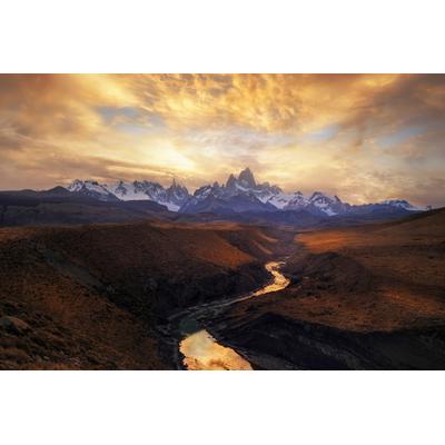 Fototapete PAPERMOON "Photo-Art YAN ZHANG, BLICK VON DER SCHLUCHT", bunt, B:4m L:2,6m, Vlies, Tapeten