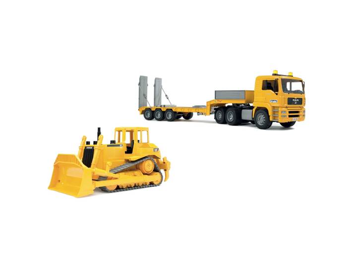 Camion de transport avec bulldozer Bruder
