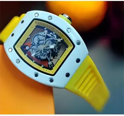 ModernMart Luxury Quartz Mens Watch Waterproof Minimalist Fashion Wristwatch yellow