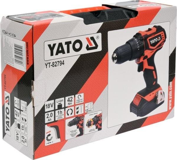 Yato YT-82794 Borstelloze Handboormachine Klasse III IP20 Zwart Oranje