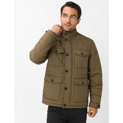 Steppjacke BRAX "Style GEORGE", Herren, Gr. L, grün (khaki), Web, 100% Polyester, Jacken Steppjacke, Techno: Steppjacke aus funktionalem Material