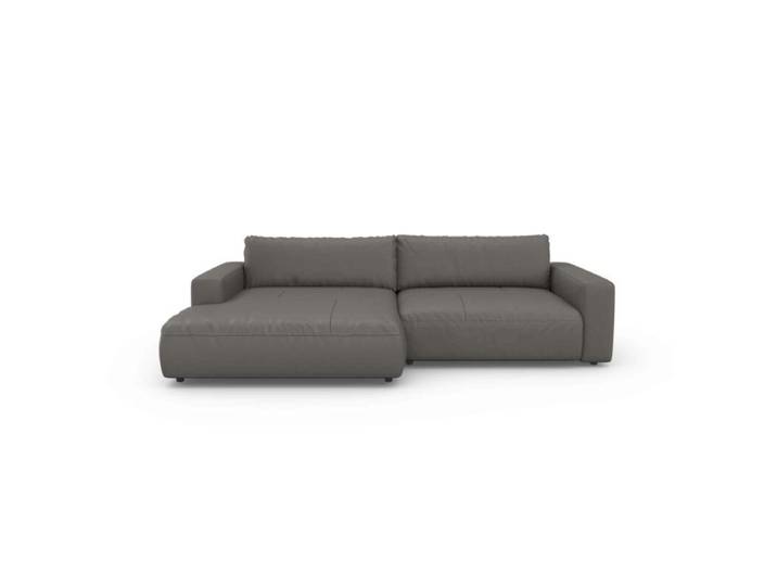 Musterring Lucia Sofa mit Lederbezug in verschiedenen Farben - Leder Puro elephant - links Modern, Zeitlos