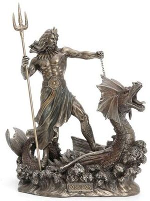 Unicorn Studio 9.25 in H Poseidon with Trident Figurine Poly Resin