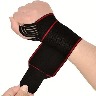 Uplift Picks Adjustable Wrist Support Strap For Weightlifting And Sports red