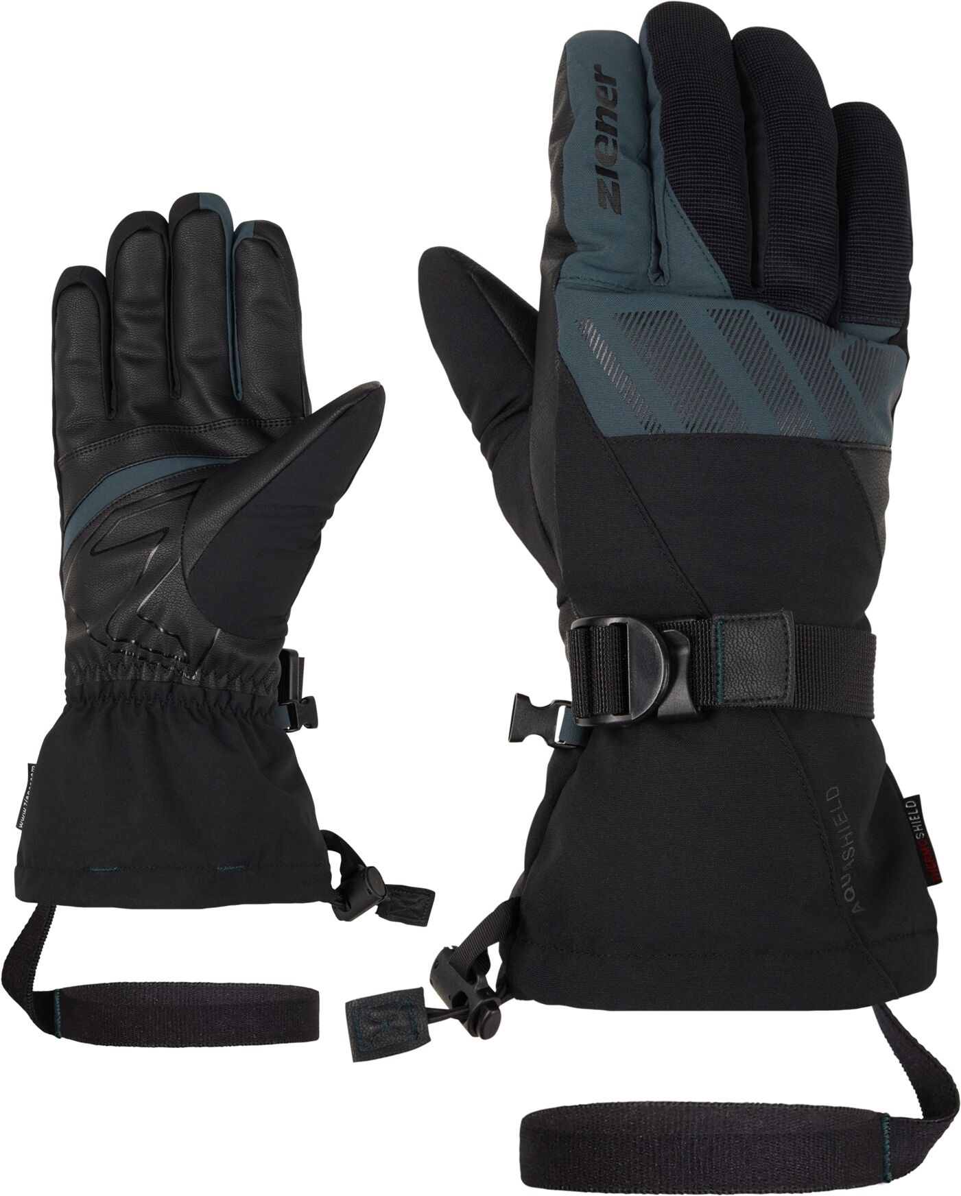 Skihandschuhe ZIENER "GHALION AS(R)", Herren, Gr. 8,5, schwarz, Kunstfaser, Handschuhe Skihandschuhe