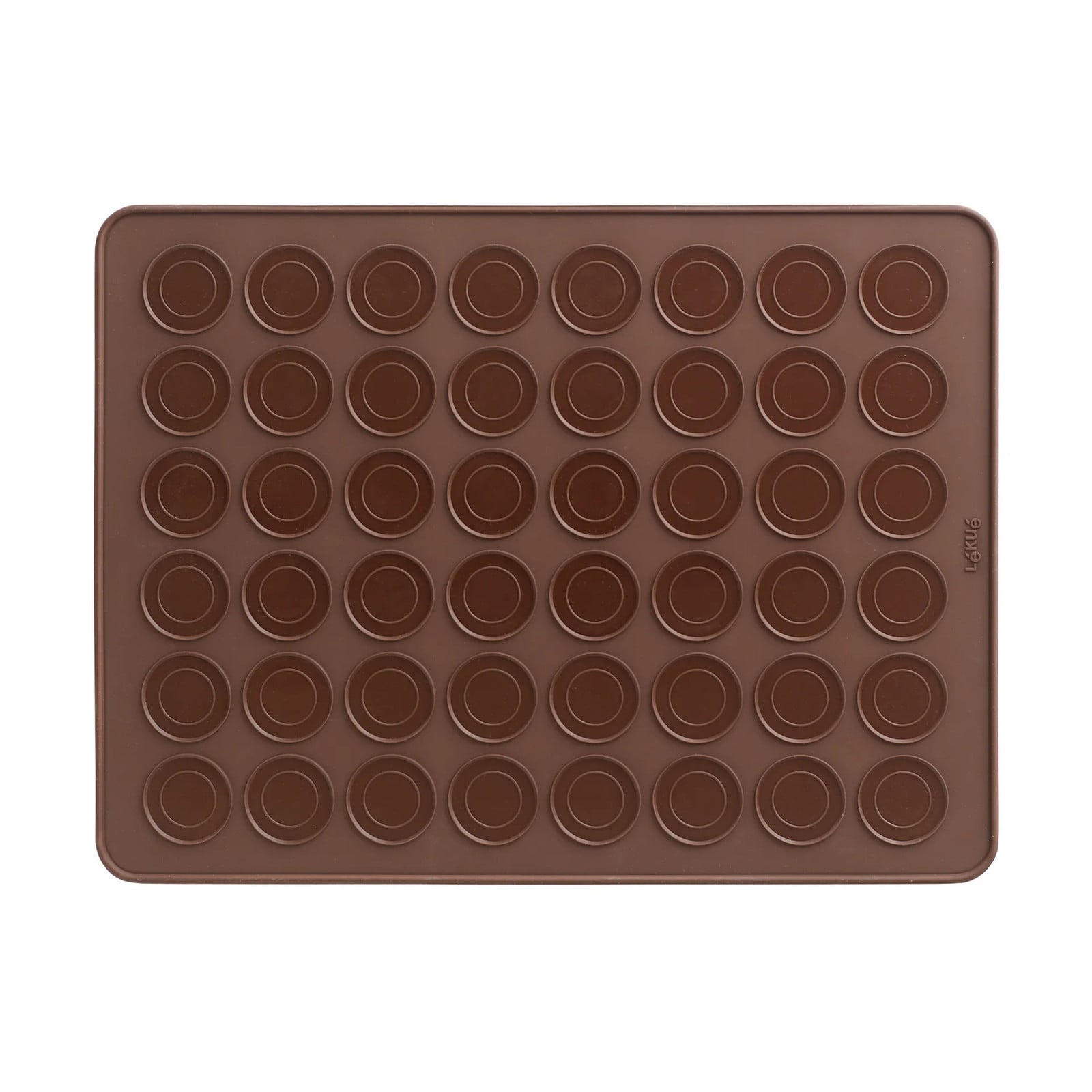 Lékué macarons bakmat van siliconen, 40 cm, Bruin