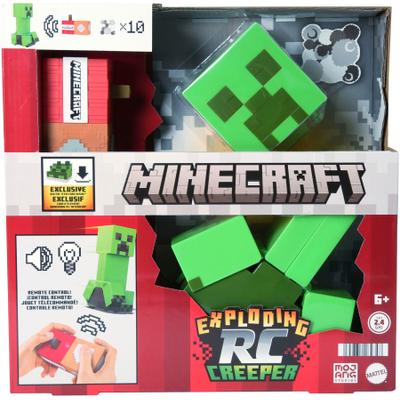 Actionfigur MATTEL "MINECRAFT explodierender, ferngesteuerter Creeper", bunt, Spielfiguren, Kinder, Kunststoff, mit Licht und Sound