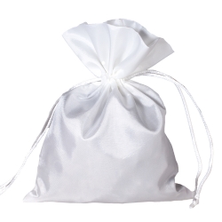 Halmakegel.com Stoffbeutel aus Satin - ca. 15 x 20 cm - weiss 241798