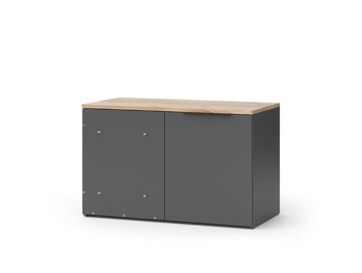 Sideboard Wido 80x50cm Commode d'angle avec porte Anthracite Vicco 47678