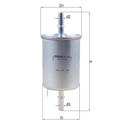 KNECHT Kraftstofffilter kl470 Leitungsfilter 147mm für DAEWOO