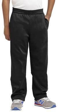 Sport-Tek YST237 Youth Sport-Wick Fleece Pant in Black size Medium   Polyester
