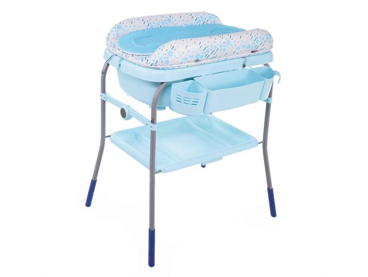 Chicco Babybadewanne Cuddle \u0026 Bubble, Blau, Kunststoff, 63.5x103x82 cm, Pflegen, Baden, Babybadewannen