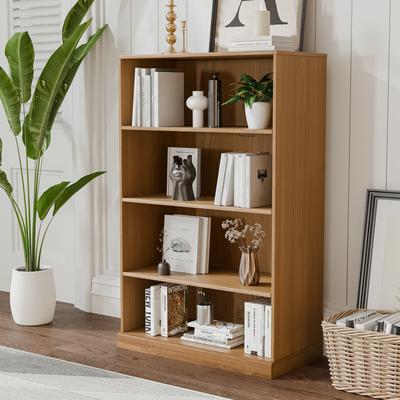 Lirago Adam Wood Bookcase Storage Cabinet with Adjustable Shelves