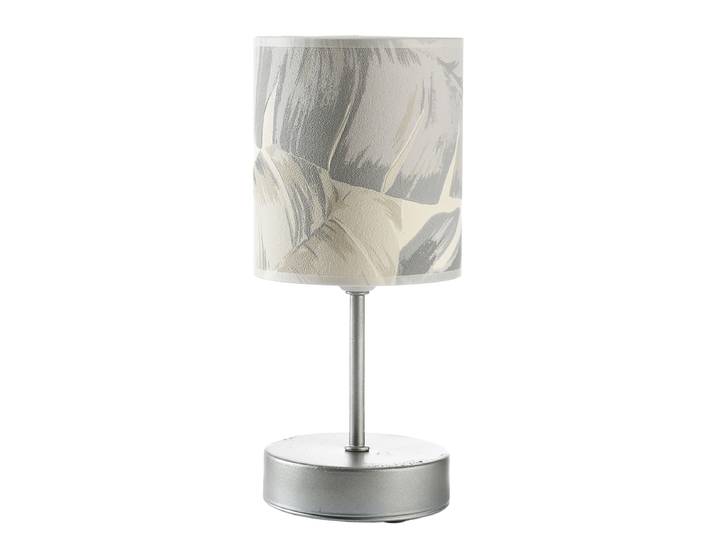 Lampe de table Piume 13 x 13 x 30cm Argenté/Beige Coton E27