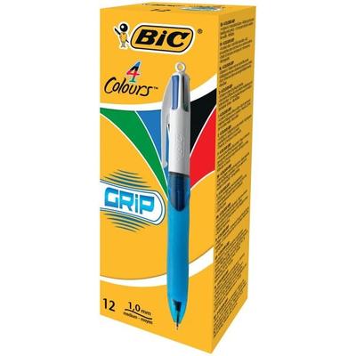 BIC Kugelschreiber 4 Colours GRIP 0.4mm, 12er Set