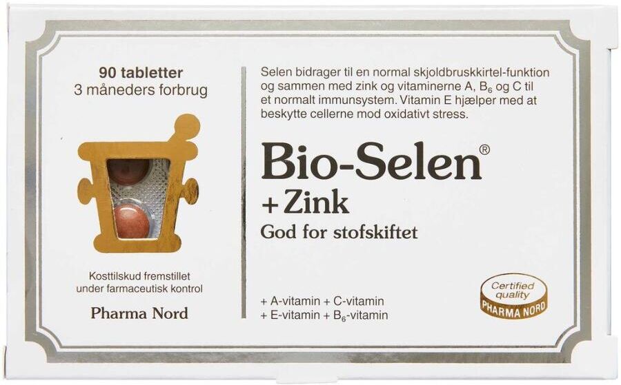 Pharma Nord Bio-Selen + Zink tabletter Kosttilskud 90 stk