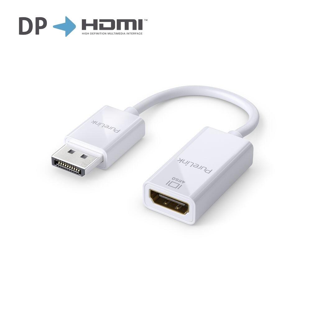 PureLink DisplayPort auf HDMI Adapter - 4K60 - iSerie - weiß - 0,10m IS100