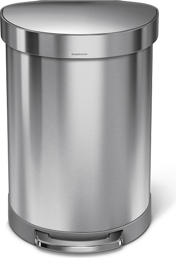 simplehuman CW2029, 60 l, Rund, Edelstahl, Edelstahl, Terrasse, Edelstahl