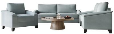 CraftPorch Simple Style Linen Upholstered 3-Piece Living Room Set
