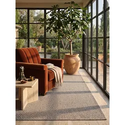 Flachgewebe-Teppich Pflegeleicht Taupe 140x200 cm - BROYE   Kadima