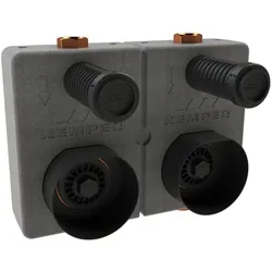Kemper, Energiemessgerät, Gebr. GmbH + Co. KG Wasserzähler-Montageblock 2 Zoll koaxial, DN20, Rp 3/4