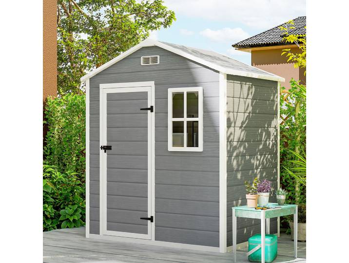 Outsunny Abri de Jardin 1,9m² Toit Pente Porte Verrouillable