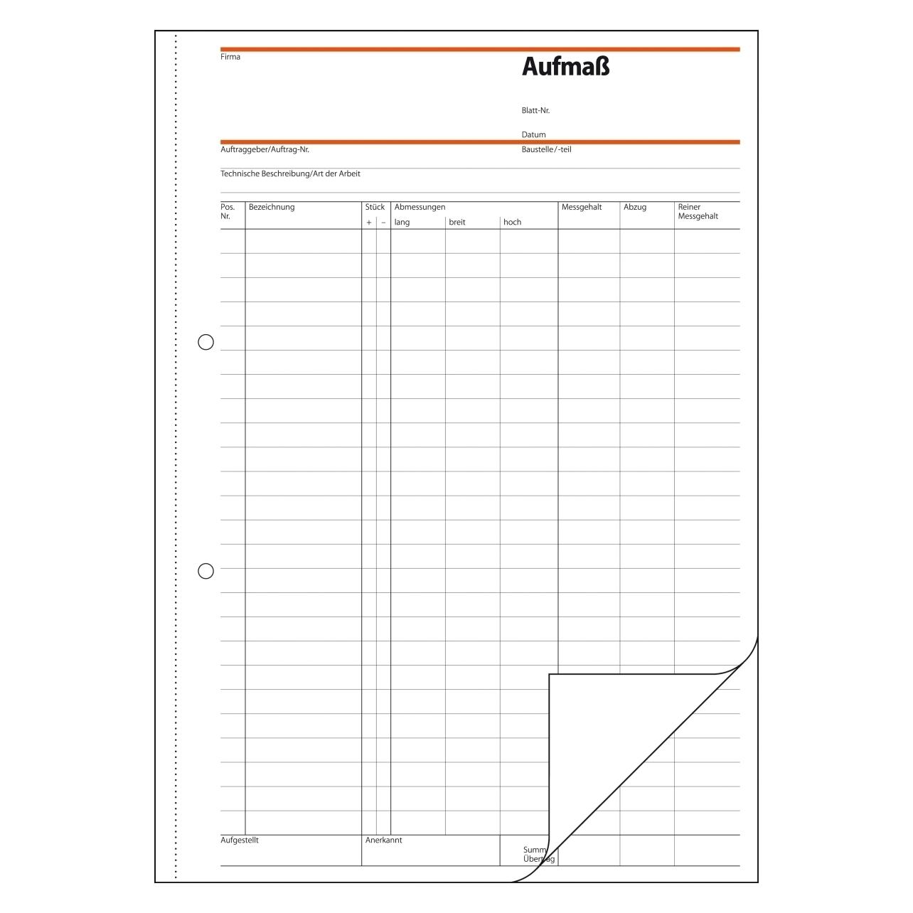 Sigel Aufmassbuch Formularbuch SD069 (SD069)
