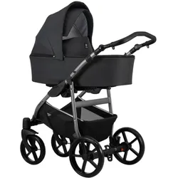 Kunert, Kinderwagen, MATA 2in1 Kinderwagen in Anthrazit mit Graphit Rahmen - Sicher und komfortabel