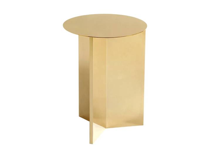 HAY Slit high Beistelltisch Ø35 cm Brass
