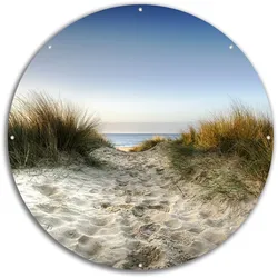 Wallario Gartenposter ca. 120 x 180 cm Weg durch die Dünen zum Strand am Meer