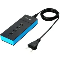 iconBit FTB-4U6AD (30 W), USB Ladegerät, Blau, Schwarz