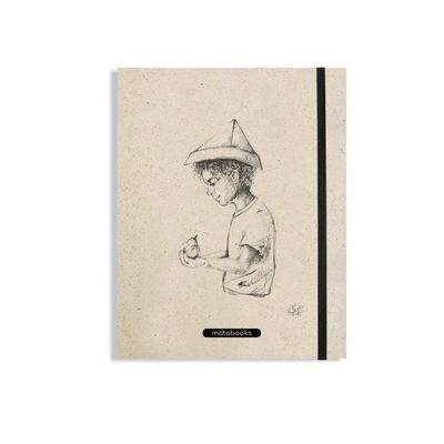 matabooks - Swiss Brochure A5 'Fallenbird' (black, carton), Notizbuch von , Matabooks