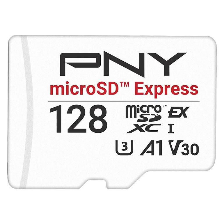 PNY SD MicroSD 128GB microSD Express (128 GB, microSDXC, UHS-I) (P-SDU128P31880EXP-GE)