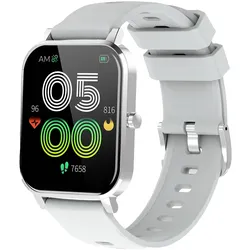 Denver SW-181 (43 mm, Kautschuk, Silber, ohne SIM), Smartwatch
