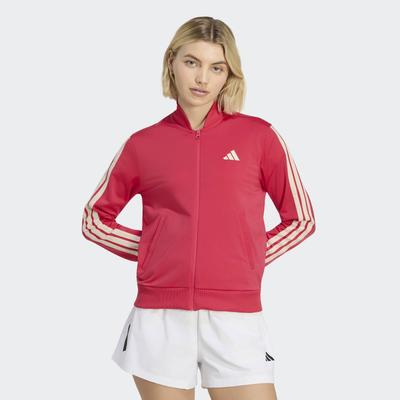 Trainingsanzug ADIDAS SPORTSWEAR "DAYREADY", Damen, Gr. M, rot (power pink, crystal linen), Obermaterial: 100% Polyester, Sportanzüge Trainingsanzug