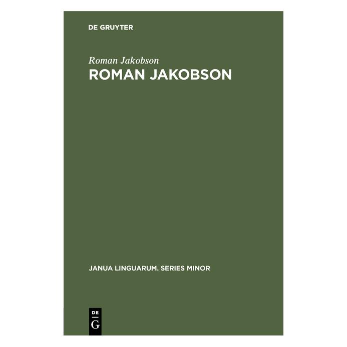 De Gruyter Roman Jakobson (Englisch, Roman Jakobson, 1971) (71870639)