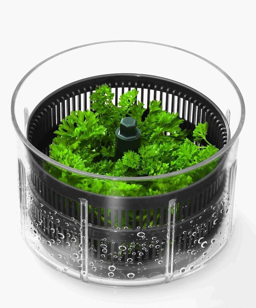 Zerkleinerer RÖSLE "Gemüseschneider", silber (transparent, silberfarben), H:12cm, Zerkleinerer, Zerkleinerer, scharfe Klingen, Kräuterkörbchen, Mixer-Einsatz, Frischhaltedeckel