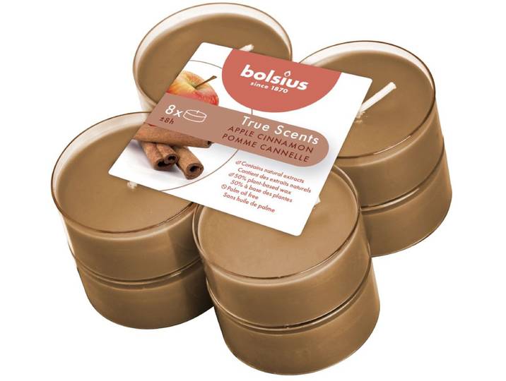 Bolsius Maxi Geur Theelichten Appel & Kaneel 8 Stuks