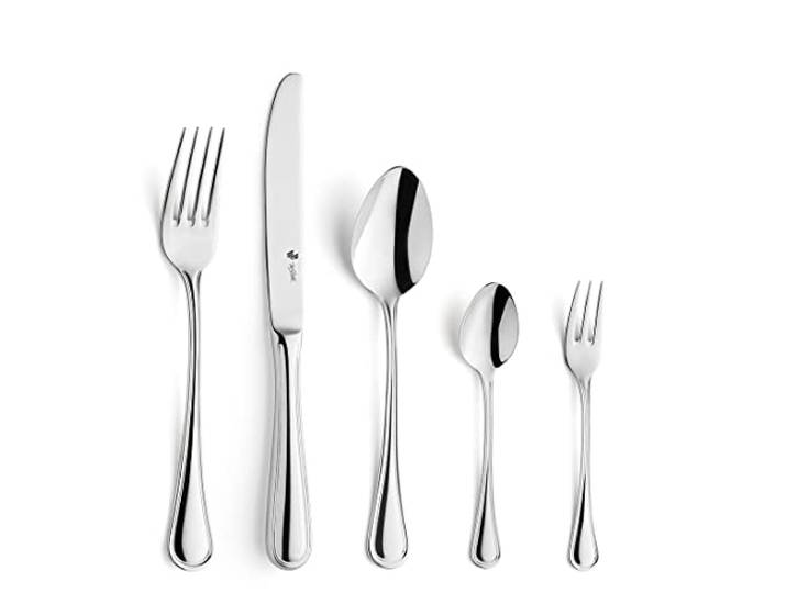 PW Paul Wirths Besteck-Set 30-tlg. für 6 Personen, Edelstahl ALTFADEN 9600, rostfrei, spülmaschinenfest – Tafelbesteck mit Messer, Gabel, Löffel und Dessertbesteck