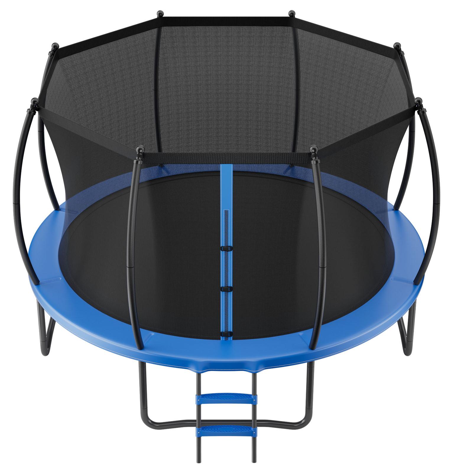 SucceBuy Outdoor-Trampolin 366 x 366 x 256 cm, Freizeittrampolin mit Sicherheitsnetz, ASTM-, Gartentrampolin mit verstärkter Polsterung, 181 kg Belastbarkeit, Rostbeständiges Trampolin für Kinder und Erwachsene