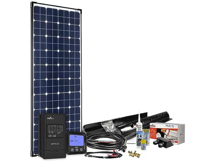 Offgridtec 12V Solaranlage für Wohnwagen SM120/12V MPPT - Komplett-Set 120 Watt für Wohnmobil mit MPPT Laderegler