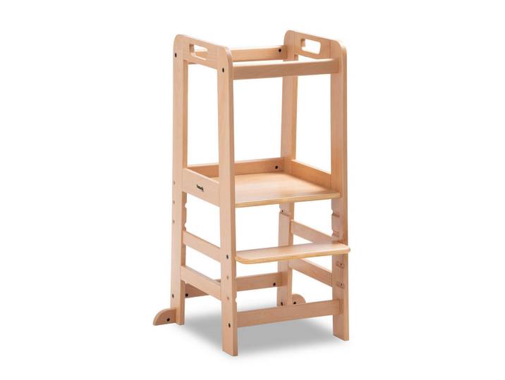 Hauck Lernturm Learn N Explore, Buchefarben, Holz, Buche, massiv, Schichtholz, 46x90.5x54 cm, Fsc, Babymöbel & Kindermöbel, Babyzimmer, Hochstühle, Lerntürme