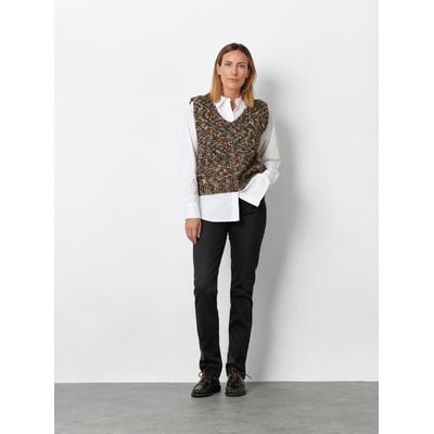 Slim-fit-Jeans TONI "Be Loved", Damen, Gr. 40K, K-Gr, schwarz (anthrazit 872), Denim/Jeans, , Casual, slim fit normal, Jeans Slim-fit-Jeans, in Slim-Fit