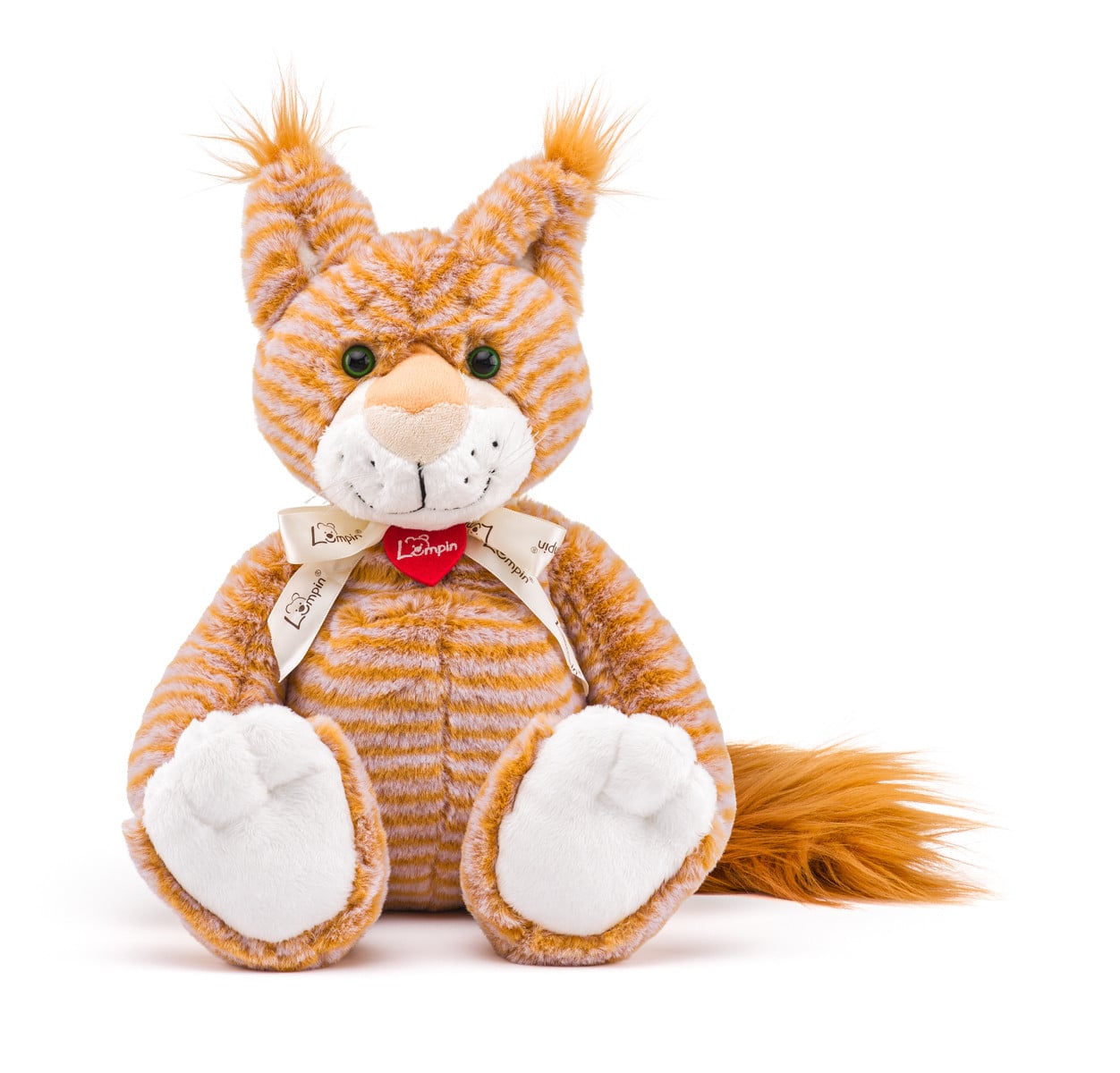 Lumpin Kuschelkatze Dexter grote knuffelkat rood gestreept 53 cm