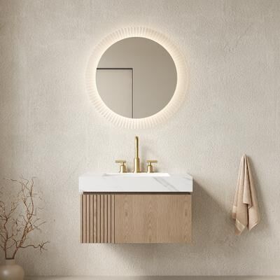 Loedds 30-Inch Floating Bathroom Vanity with Sink, Soft-Close Storage
