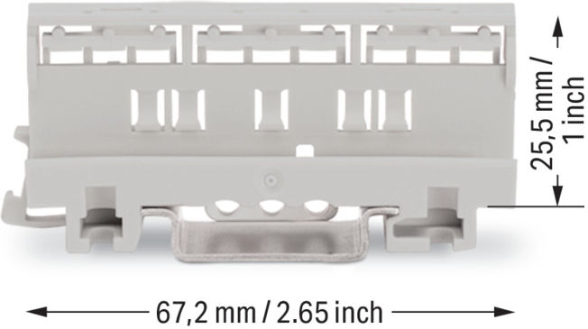 WAGO Adaptateur de fixation 221-501 Série 221 4 mm² gris clair (221-501)