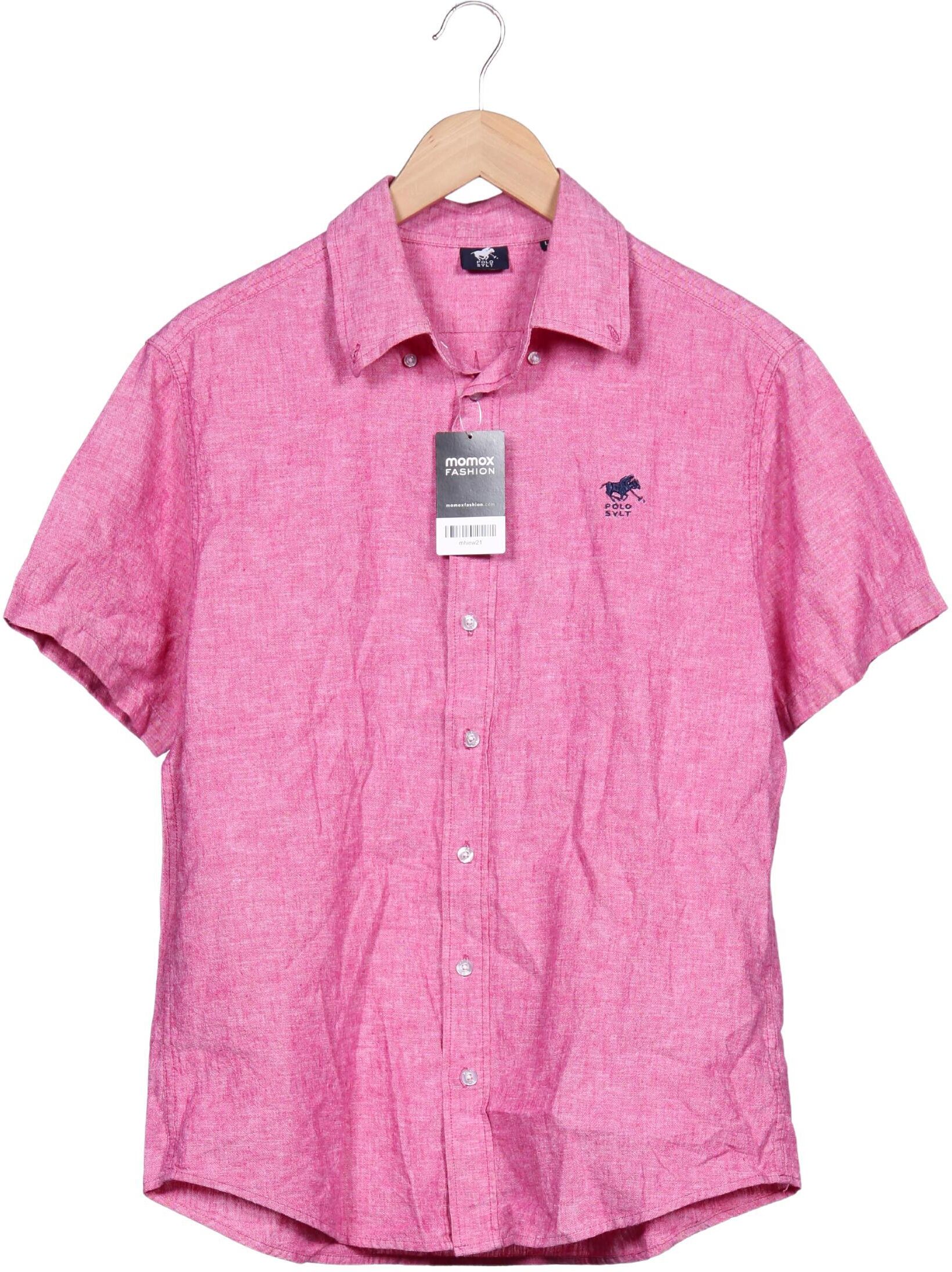 Polo Sylt Herren Hemd, Pink, Gr. L, Leinen - Second Hand